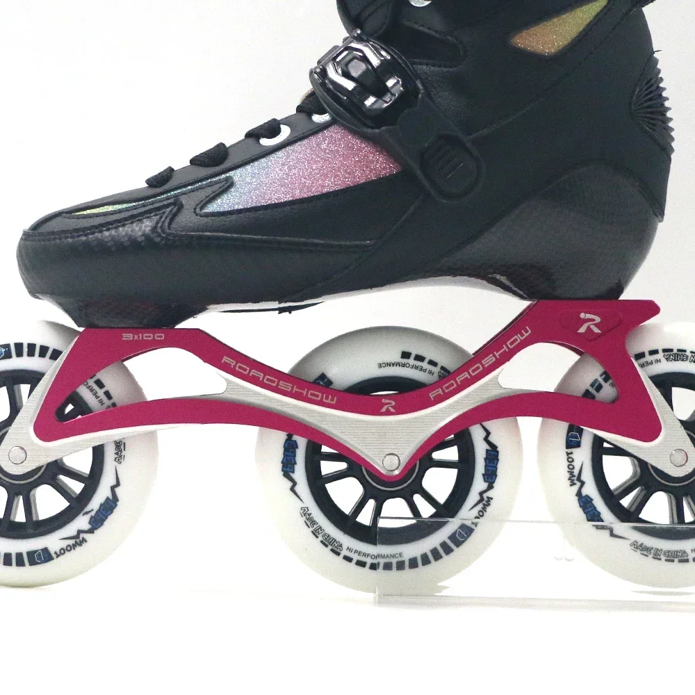 Anillo de patinaje portátil con ruedas intermitentes, competición de velocidad para deportes al aire libre, zapatos de Skateboarding