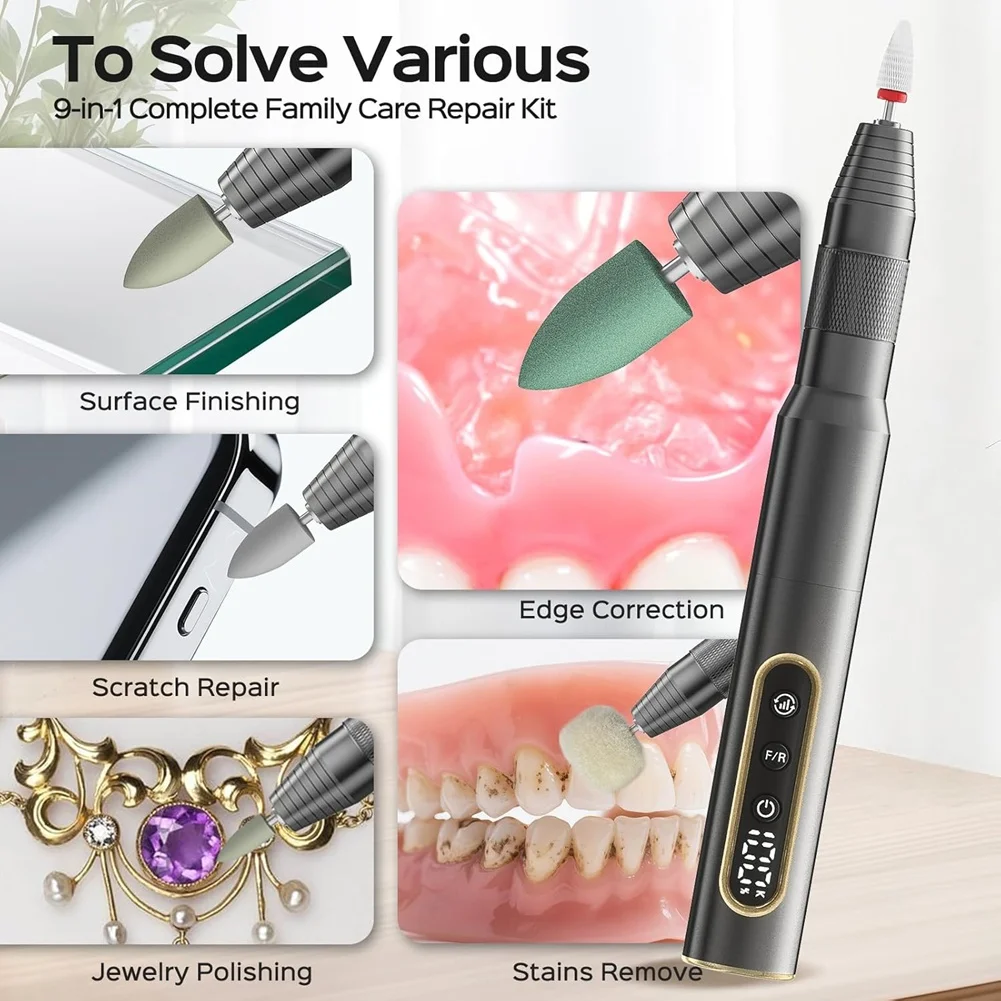 

Беспроводная мини-полировальная машинка JHD для акрила и мягких покрытий – 30000 об/мин, набор для ремонта и чистки, разглаживает грубые края, удаляет пятна