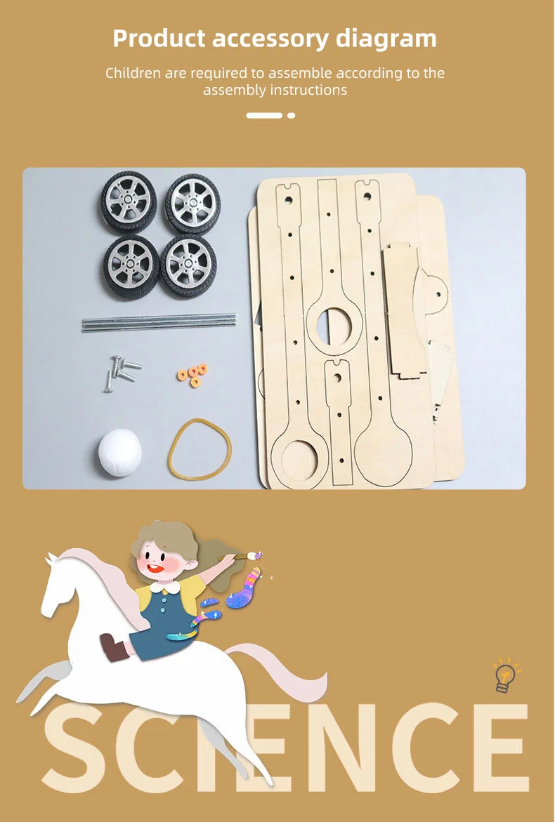 DIY Katapult Spielzeug DIY Wissenschaft Experiment Kit & Bildung Modell Spielzeug Physik Wissenschaft Spielzeug Für Kinder Geschenk Spielzeug Projekt – Detail 9
