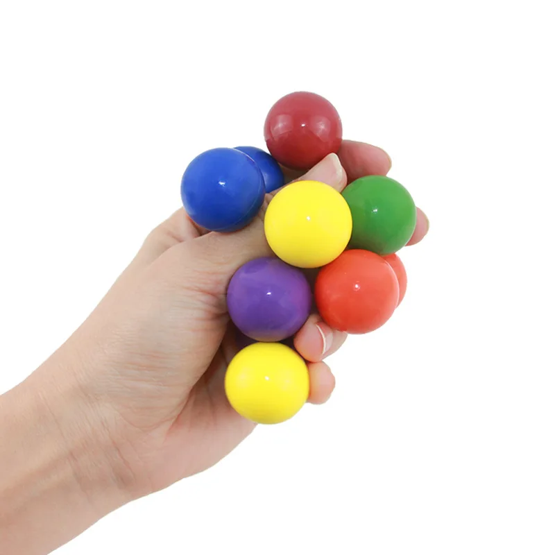 Macaron Rolling Atomium Fidgeting Child Sensory Autism Gift Adult Hand Sports Massage Ball Rainbow Color Atomium Versatile Beads