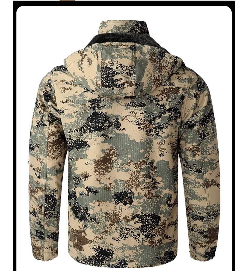 Winter style fleece winter jacket men's protective clothing camouflage work clothes