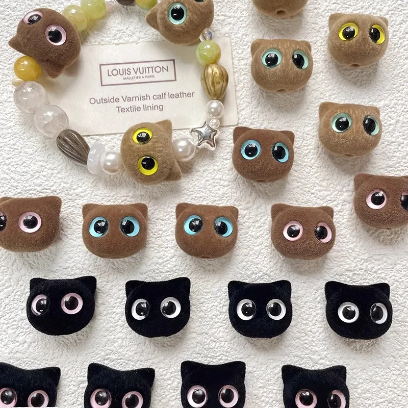 Color cute cat shape 30pcs/lot fashion resin beads bracelet charms diy jewelry accessory pendant