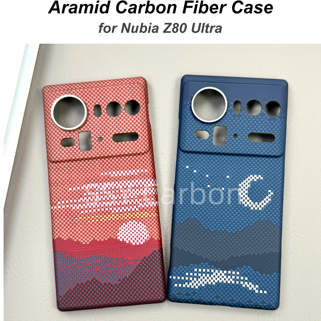 

Чехол из кевлара для Nubia Z80 Ultra, ультратонкий, сверхлегкий, из арамидного углеродного волокна, чехол для телефона Magsafe, роскошный чехол