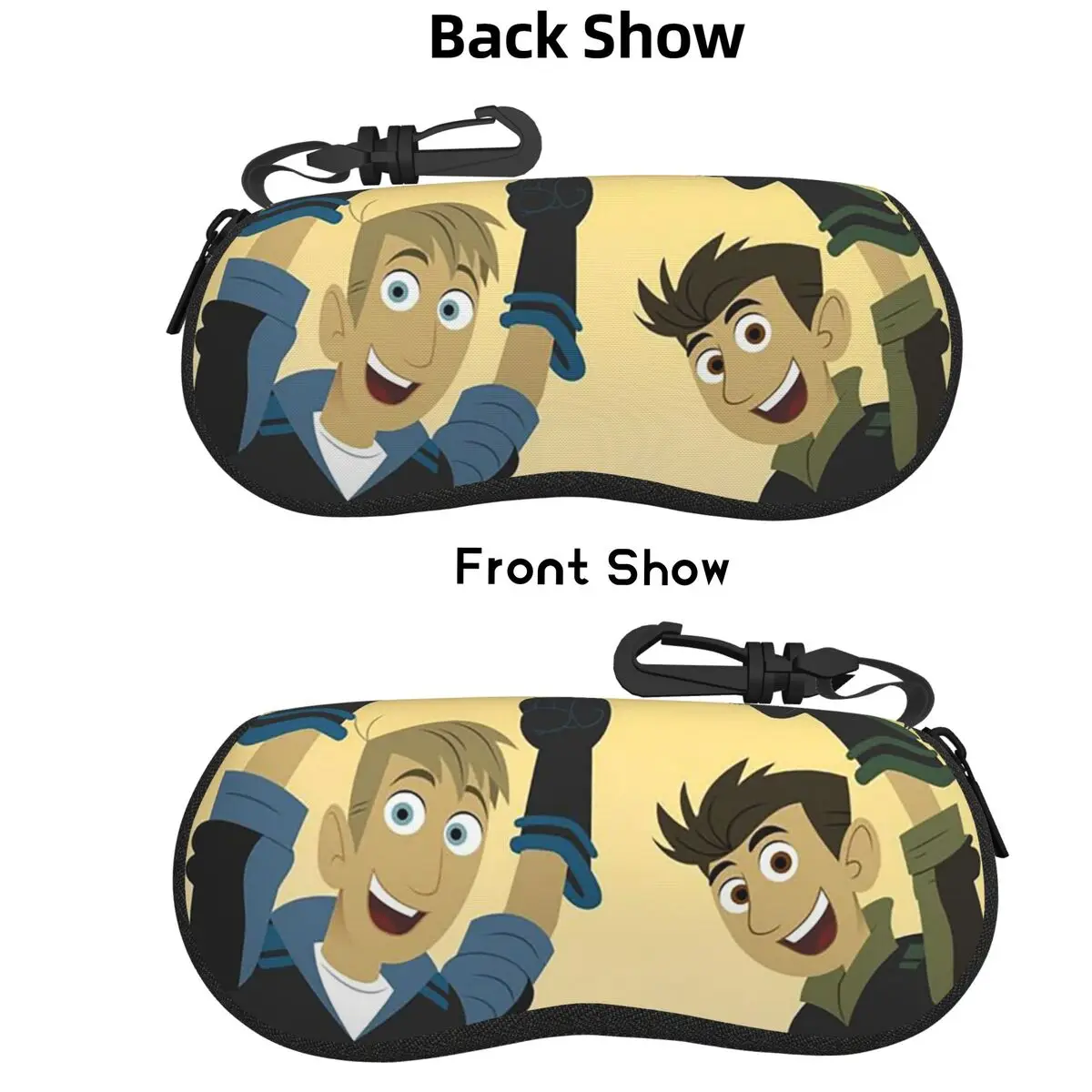 

Чехол для очков с узором логотипа Wild Kratts, защитный чехол для солнцезащитных очков, женская и мужская мягкая сумка для очков, сумка