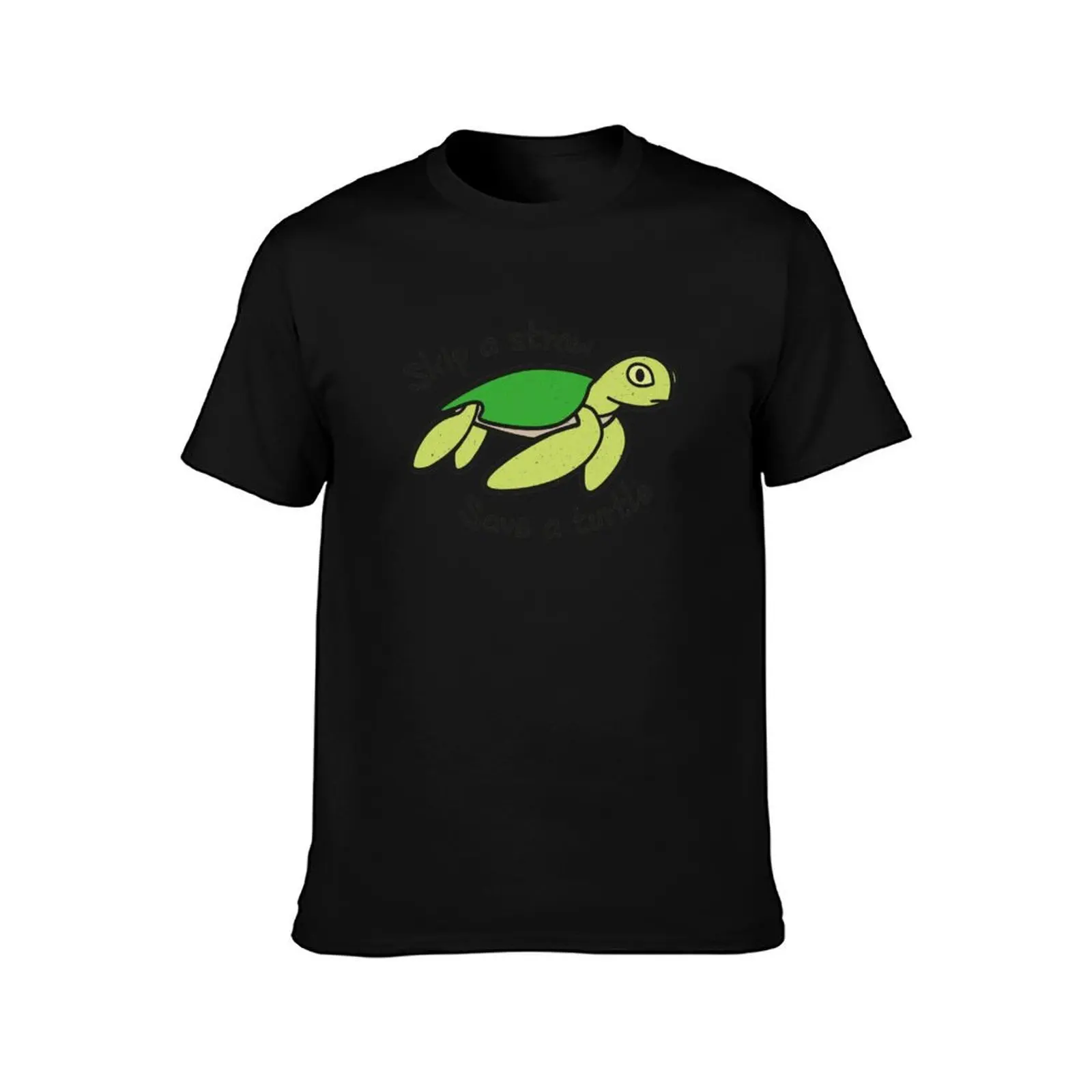 Skip A Straw Save A Turtle - Ocean Pollution T-Shirt Plus Size Everyday Tee Shirt T-Shirt