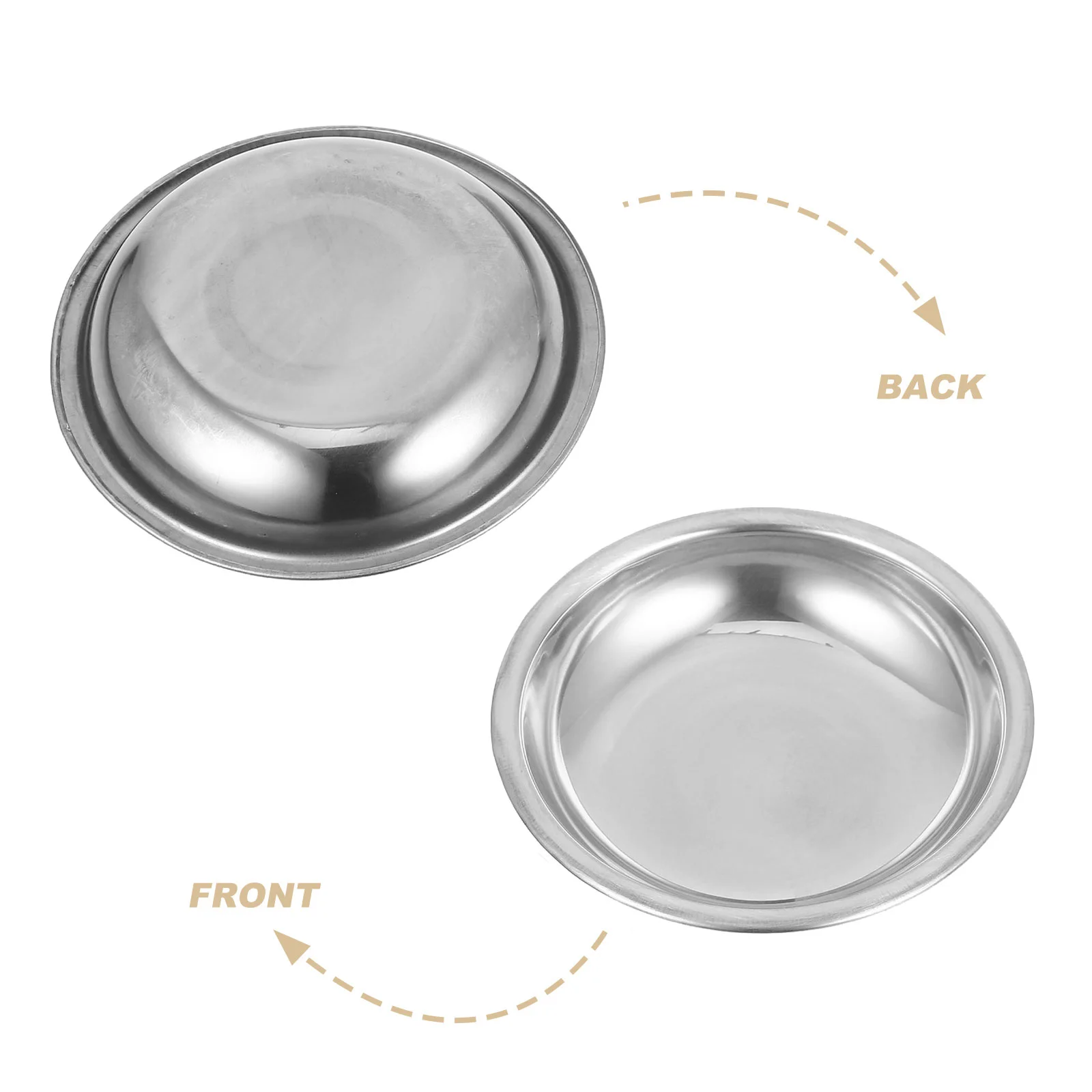 2 Pcs Stainless Steel Weighing Pan Bowl Weight Powder Metal Trays Dishes Small Jewelry Digital Scale Weighting