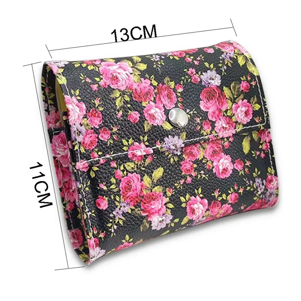 Plastic waterproof portable container with rose pattern seven days a week a box of pills