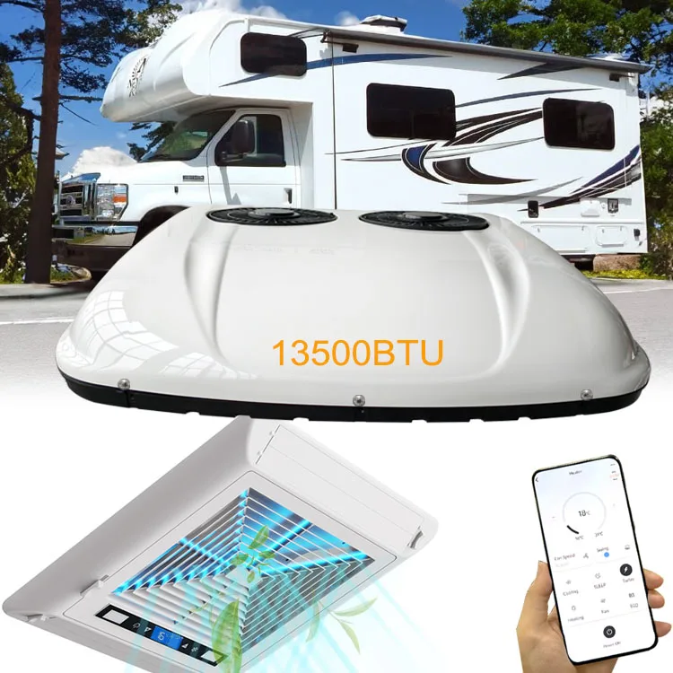 12v 24v 48v 115v 220v Rooftop Mounted Sleeper Rv Camper Tractor Air Conditioning System Recreational Vehicle HVAC Solution