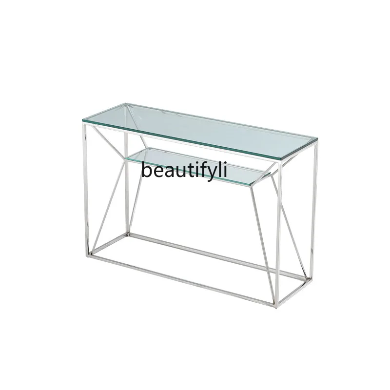 

Italian entrance table, light luxury style, modern entrance cabinet, entrance hall, case against the wall