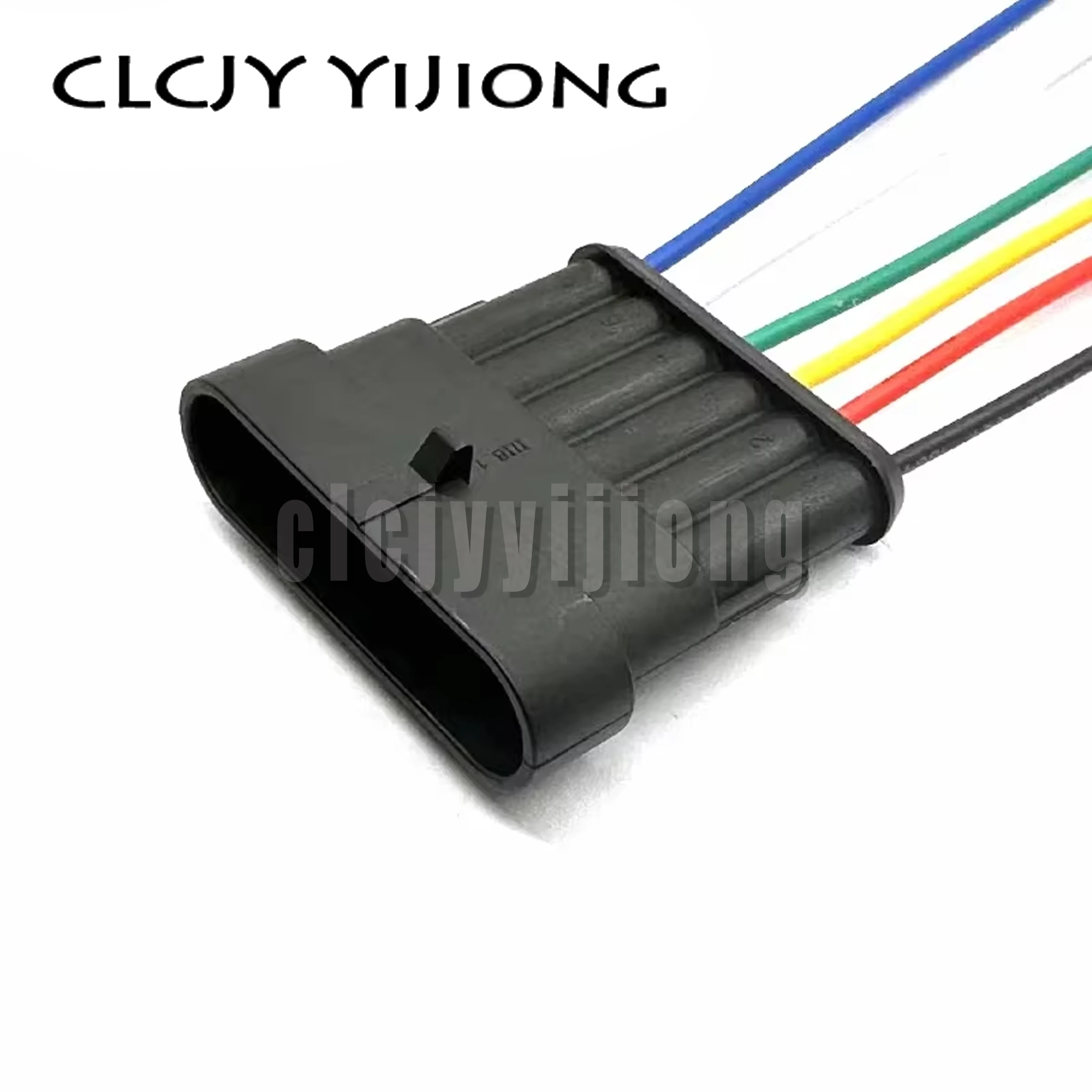 282090-1 282108-1 Automotive Plug AC Assembly Waterproof Socket With Metal Terminals And Rubber Seals 6 Pin