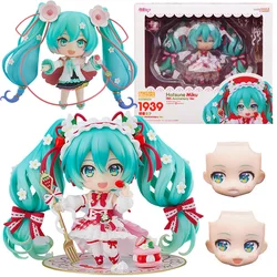 10cm #1939 Hatsune Miku Anime Figure 15th Anniversary Strawberry Miku Action Figure #1940 PVC Collection Model Doll Toys Gift