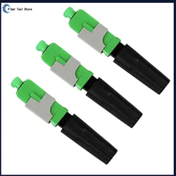 Conector de fibra óptica de plástico, adaptador de conexión rápida en frío, azul y verde, SC, APC, UPC