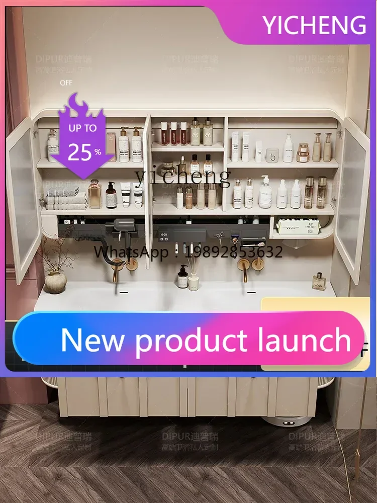 

A2-4 Integrated Double Basin Bathroom Cinet Cream Style Washstand Hand Washbasin Large Apartment Villa