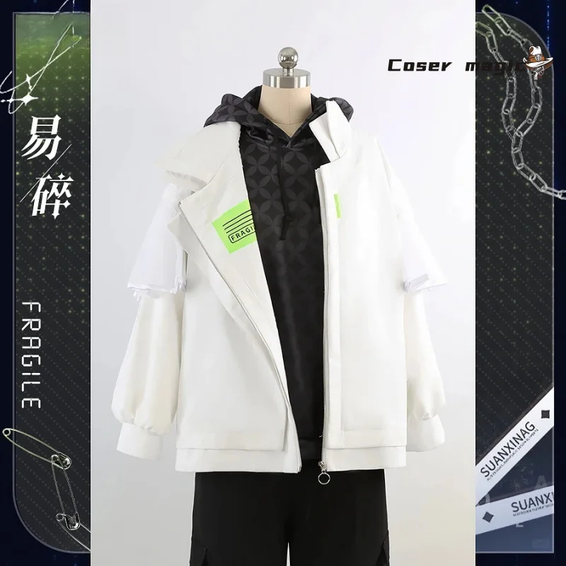 เกม es2、es music Amagi Hiiro คอสเพลย์เครื่องแต่งกายชุดปาร์ตี้ฮาโลวีนสำหรับผู้หญิงผู้ชายอุปกรณ์ประกอบฉากคาร์นิวัล