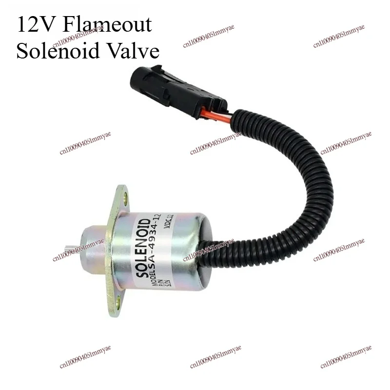 2848A275 2848A279 SA-4934-12 12V Engine Flameout Solenoid Valve Excavator Replacement Parts