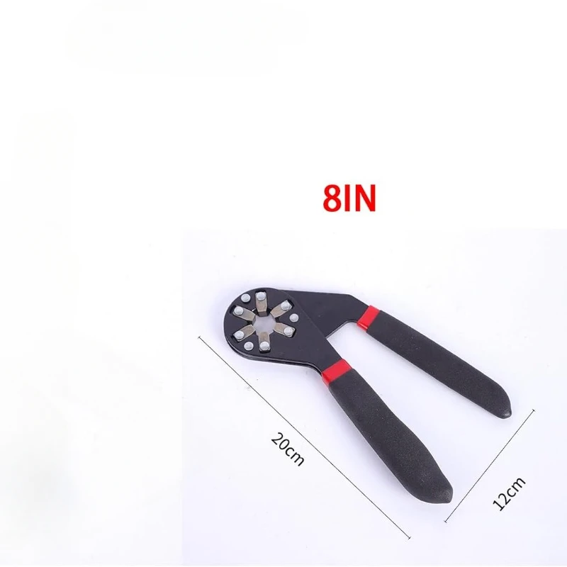 6/8in Alloy Steel Adjustable Wrench Multi-function Can Hold Hexagonal Adjustable Wrench for Home Repair Tool