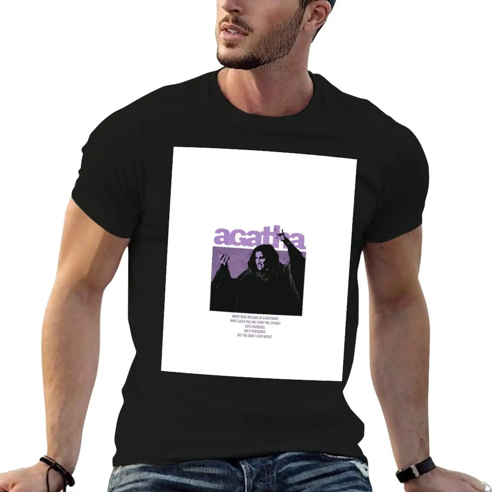 Vintage Agatha Witch T-Shirt Lightweight Cooling Short Sleeve Tee