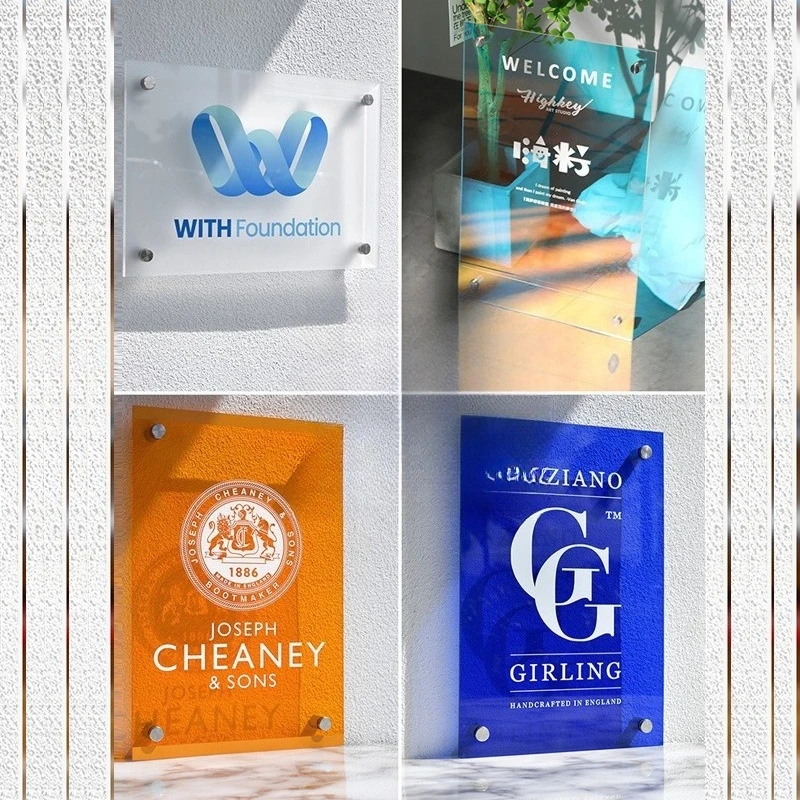 40*30cm Acrylic 3D Sign Billboard Door Plate For Company Shop Store Hotel Salon Customize Business Logo Icon Name Slogan Letter