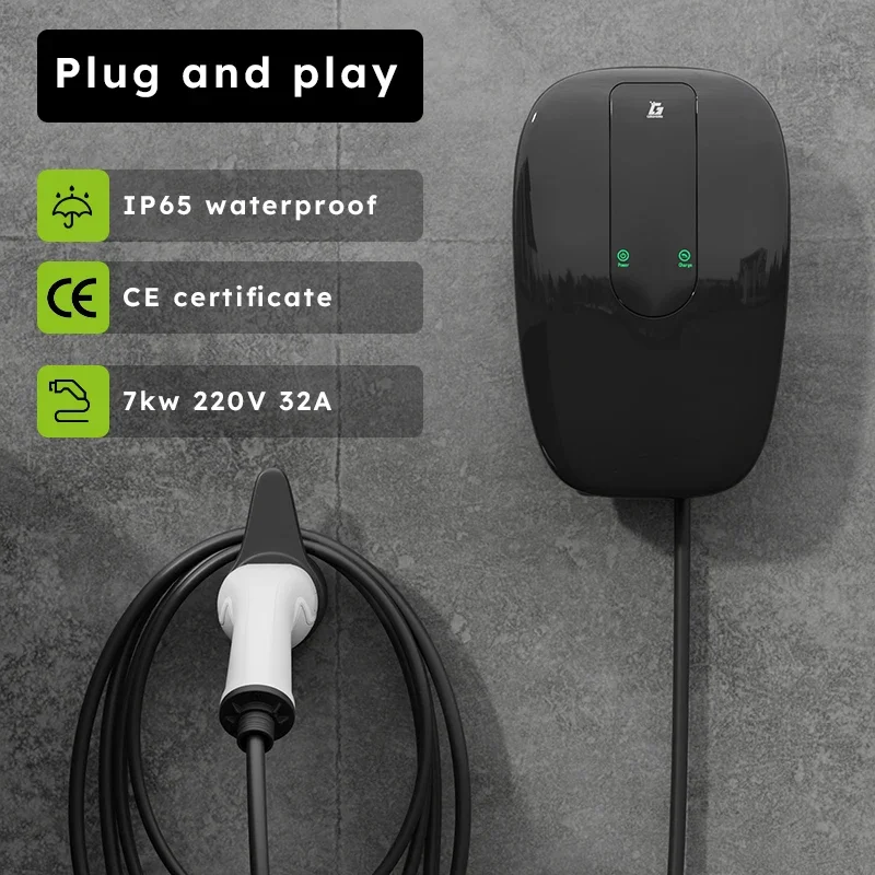 Favorable price level 2 ev charger portable 7kw 32a ev car charger charging station direct charge for all electric vehicle