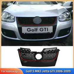 For Volkswagen Golf 5 MK5 Jetta GTI 2006-2009 Car Honeycomb Mesh Front Bumper Grills Upper Center Grille Racing Grill Auto Parts