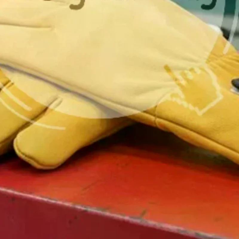 

Sheepskin Leather Work Gloves 1 Pair Anti Slip Safety Gloves for Welding Suitable for Construction Workers