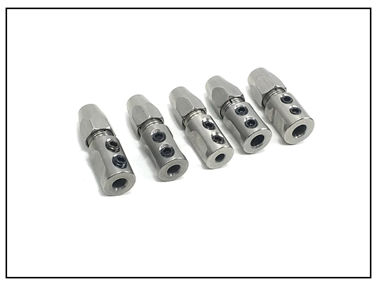 5pcs Electric Boat Motor High Precision Stainless Lock Head Flexible Shaft Connector 3.18-4/4-4/5-4/5-4.76