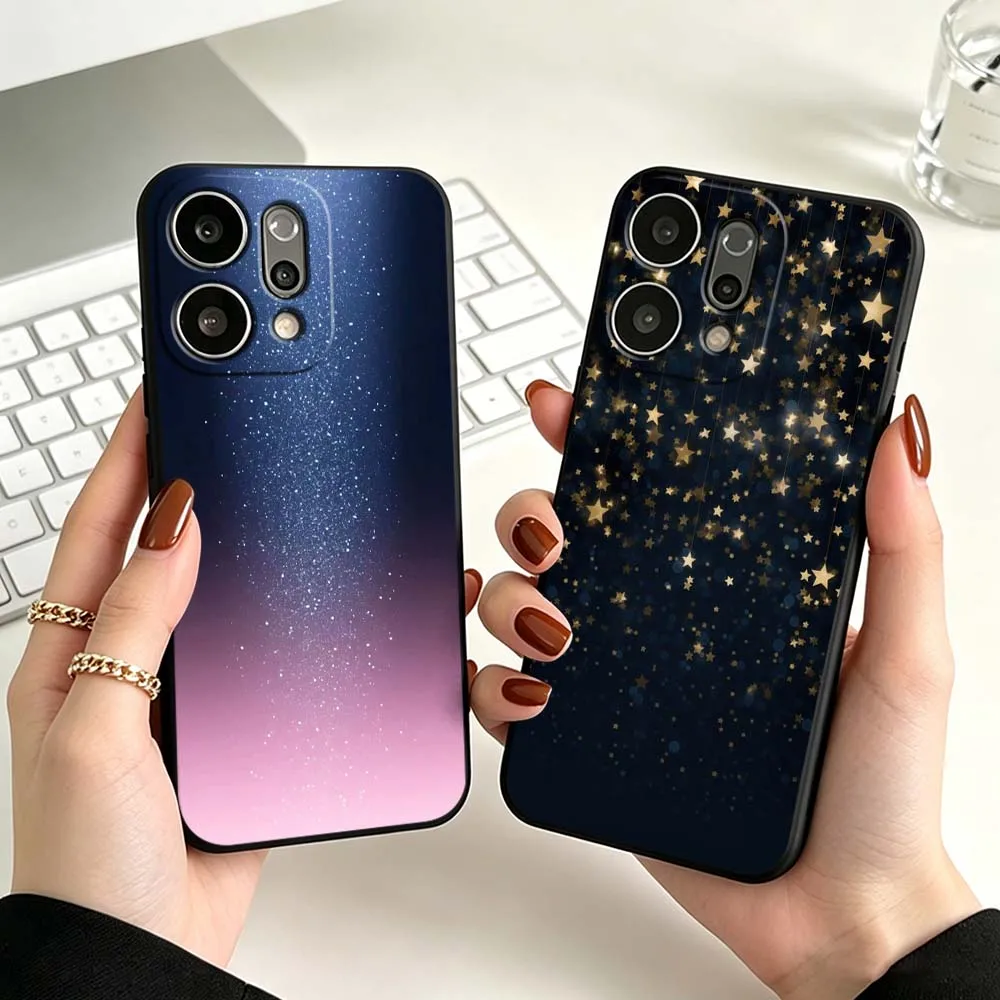 Light Art Patterns For OPPO Reno 15 14 13 12 11 10 9 8 F FS Lite Plus Pro 4G 5G Black Phone Case Cover