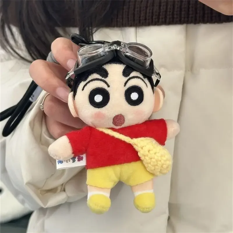 جديد لطيف تلوين شين تشان المفاتيح فتاة على ظهره شخصية كرتونية سيارة زوجين على ظهره سحر هدية عيد الميلاد #2