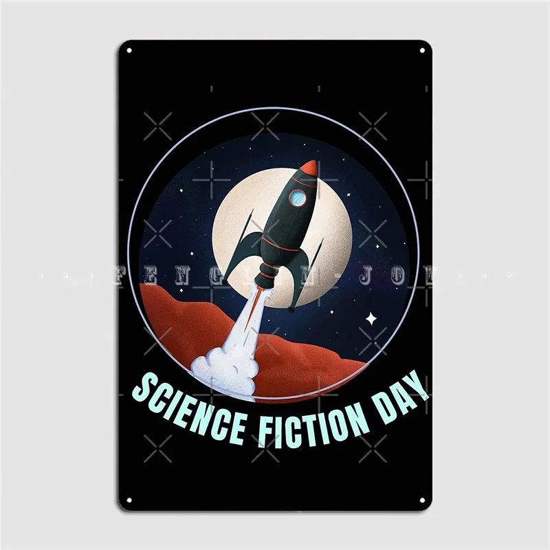 Science Fiction Day Metal Plaque Poster Wall Pub Printing Garage Club Plaques Tin Sign Poster