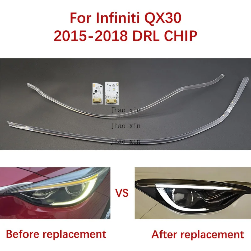 

White Light Suitable For Infiniti QX30 Car Headlights DRL CHIP Guide Strip Chip 2015-2018 Angel Eye Ballast Turn Signal Module