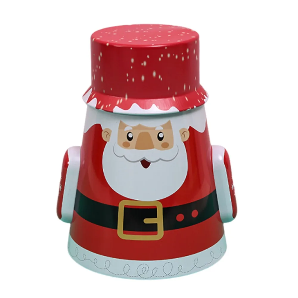 

Practical Plastic Christmas Candy Jar Transparent Strong Snowman Ornament Storage Box Large Capacity Plastic Cookie Jars