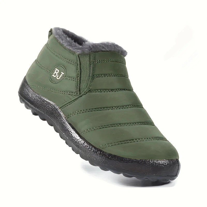 New Round Toe Flat Bottom Comfortable Wear-resistant Casual Snow Boots Winter Warm Plus Velvet Fashionable Women's Shoes