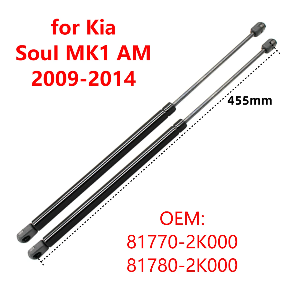 

2Pcs 81770-2K000 for Kia Soul MK1 AM 2009-2014 Car Rear Trunk Boot Tailgate Gas Struts Lift Support Rod Bars