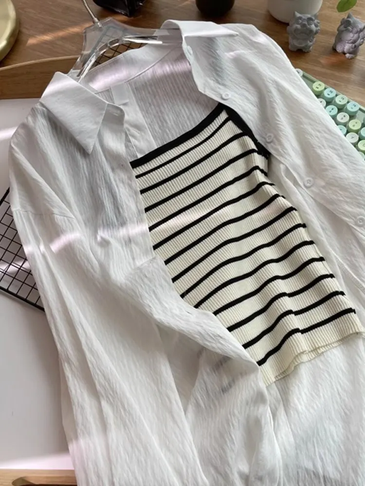 Leggero casual coreano Sle protezione solare da donna irt vestibilità ampia estate plus size cardigan dimagrante capispalla