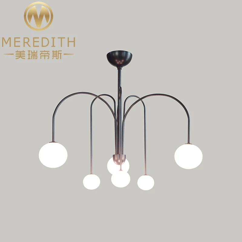 Meredith Large Decorative Home High Glass Led Chandelier Living Room Crystal Luxury Lights Modern Chandelier