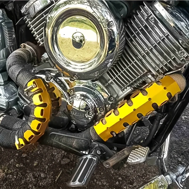 فاصل معدل عالمي لزعانف المبرد على الطرق الوعرة حامي عادم السيارة فاصل لزعانف المبرد على أنبوب العادم الحرارة شي