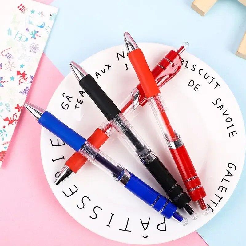 Ensemble de stylos gel rétractables Roise, stylos à bille à encre noire, rouge, bleue, écriture de tous les jours, fournitures scolaires de bureau, papeterie, 10/100 pièces