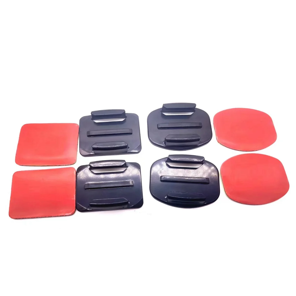 4Pcs Set for Gopro Hero 8/7/6/5 Helmet Accessories Small Ant Flat Curved Base Shangou Adhesive (with