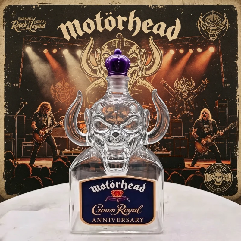 Decantador de Whisky de Vidrio con Diseño de Calavera Warpig de Motorhead, Botella de Licor, Decoración de Bar de Rock Heavy Metal, Regalo Único para Fans