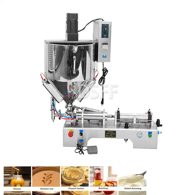 Stainless Steel Heating Stirring Filling Machine Peanut Butter Chili Sauce Chocolate Sauce Packaging Machine