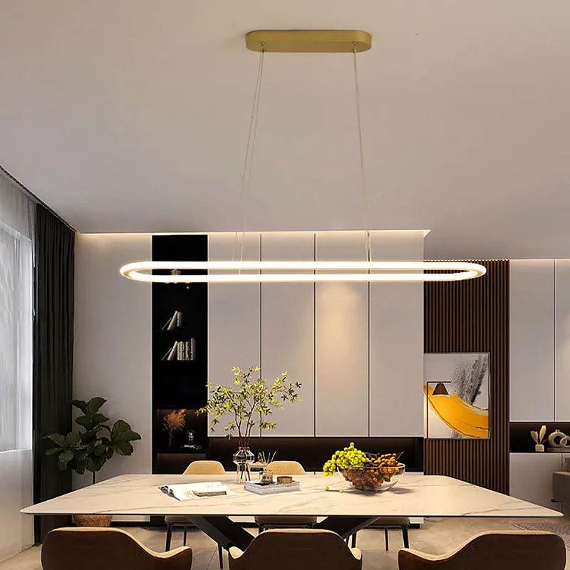 Modern LED Pendant Light For Living Room Dining Room Bedroom kitchen Hanging Ring Lamps Indoor Home Decoration Lighting Fixture