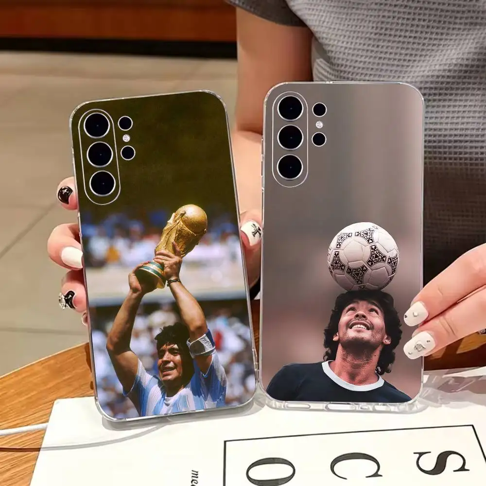 F-Football superstar D-Diego Maradona Phone Case Silicone Soft for Samsung S25,S24,S21,S22,S23,S30,Ultra,S20,Plus,Note,10Cover