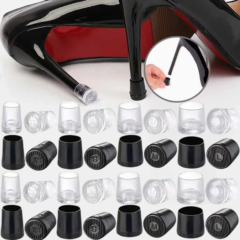 

4/20 шт. круглые силиконовые защитные стопоры для пятки, противоскользящие чехлы на высоком каблуке для свадебных танцев на шпильке, аксессуары для свадебной обуви