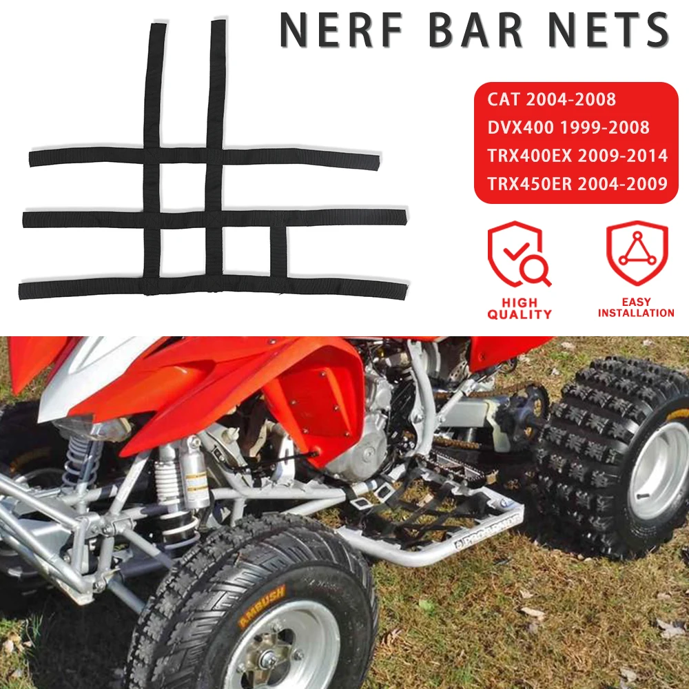 New Motorcycle Nerf Bar Nets Waterproof Nylon ATV Toolkit For Kawasaki KFX400 2003-2014 2013 2012 2011 2010 2009 KFX 400 KFX450R