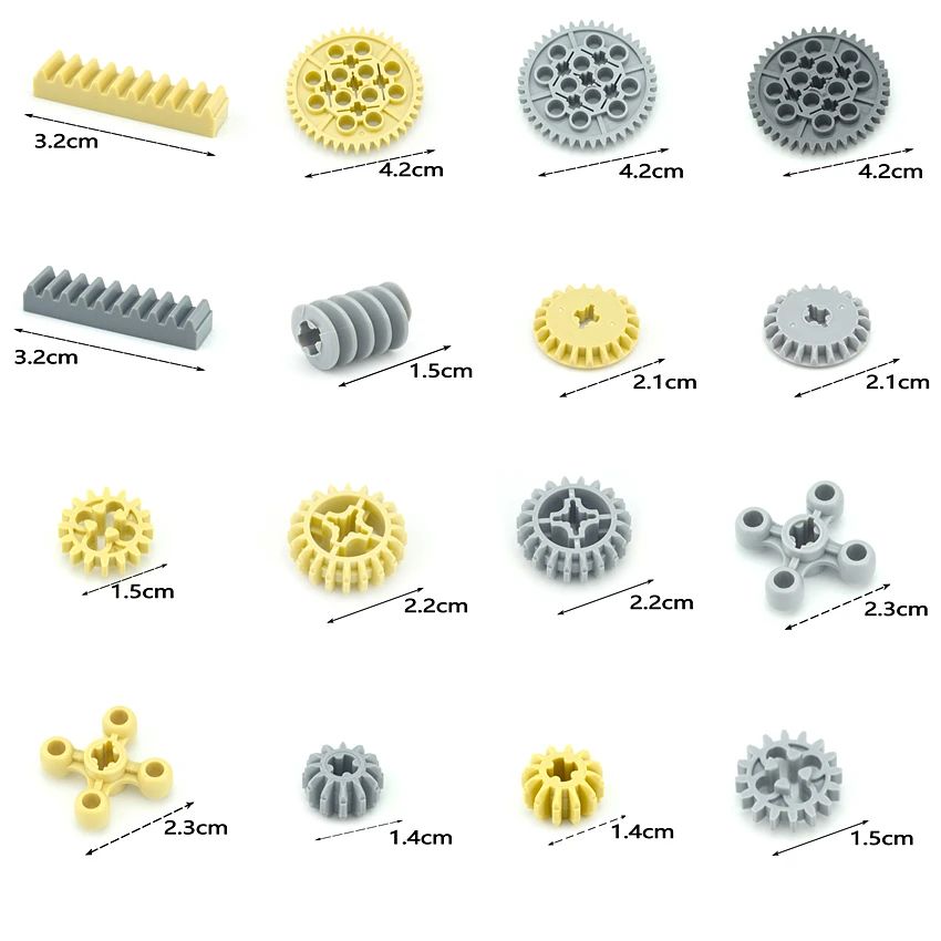 التقنية والعتاد الطوب جزء دودة رف المحور دبوس الكلاسيكية التفاضلية والعتاد MOC قطار سيارة رافعة نموذج لتقوم بها بنفسك ألعاب مكعبات البناء 32494