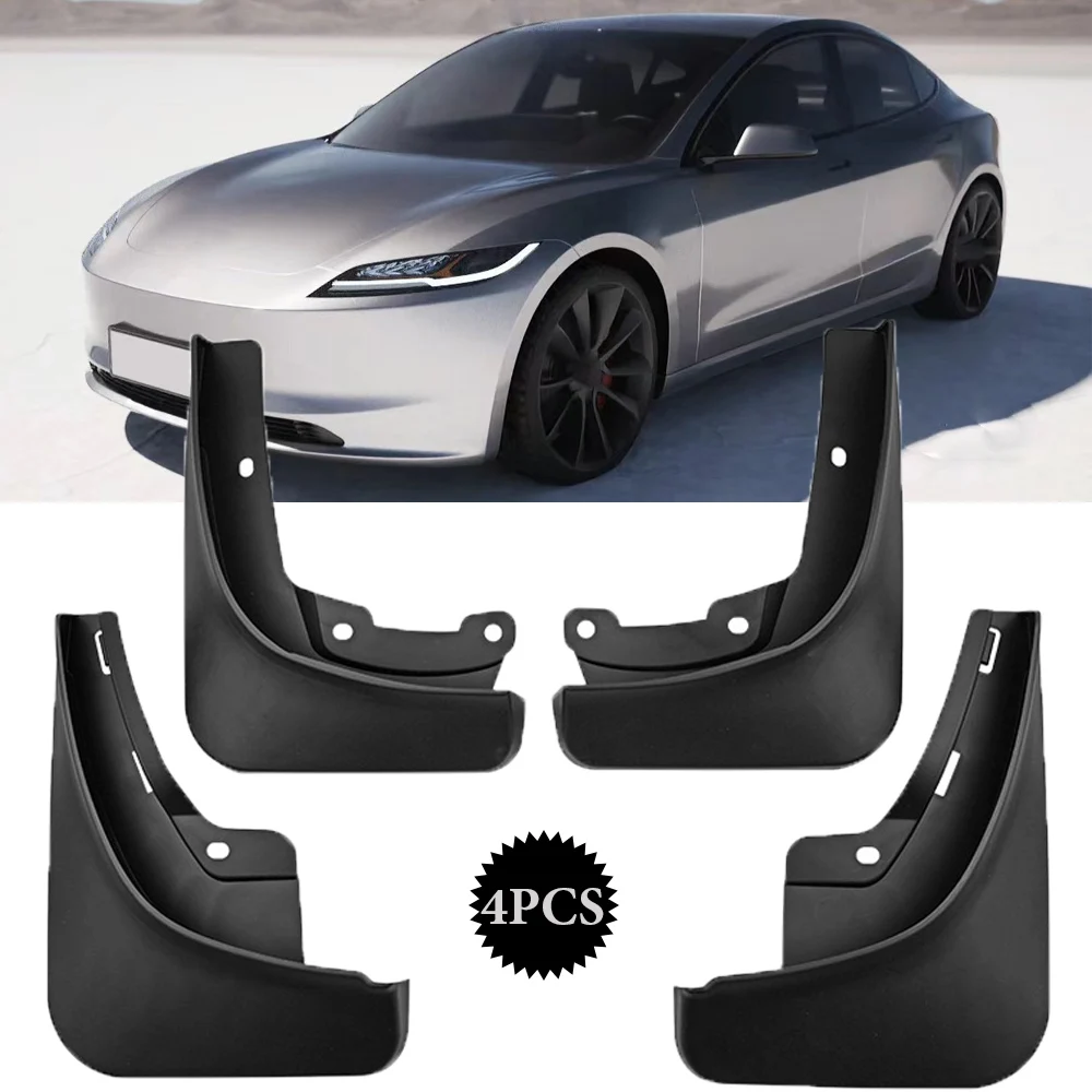 

High quality For Tesla Model 3 2023- Mud Flaps Splash Guard Mudguards MudFlaps Front Rear Fender Auto Styline Car Accessories