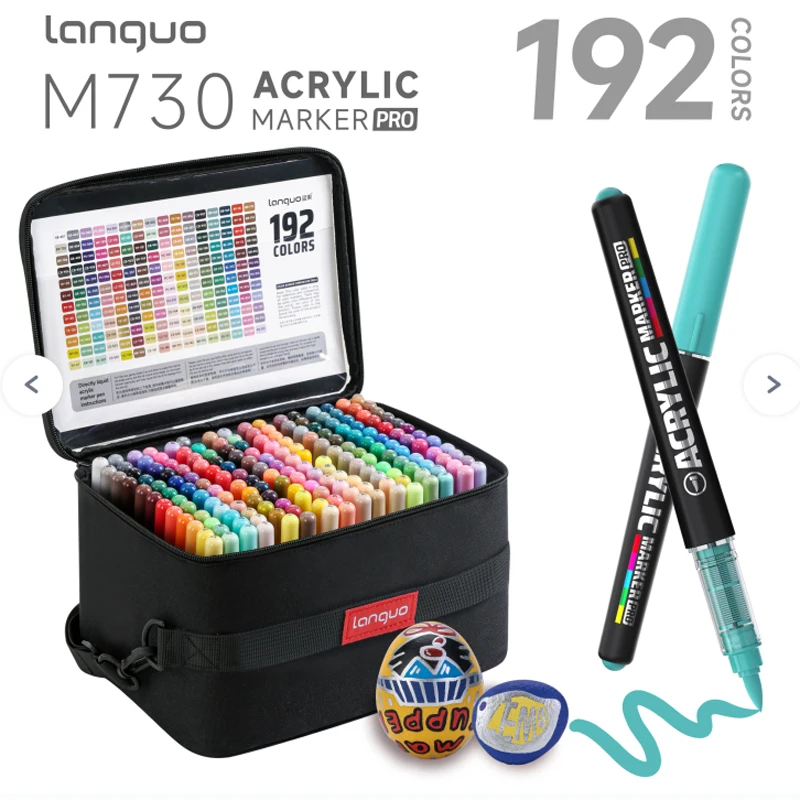 

Набор акриловых маркеров Languo 48-192 цвета, жидкие, для рисования, граффити и творчества, для студентов и художников