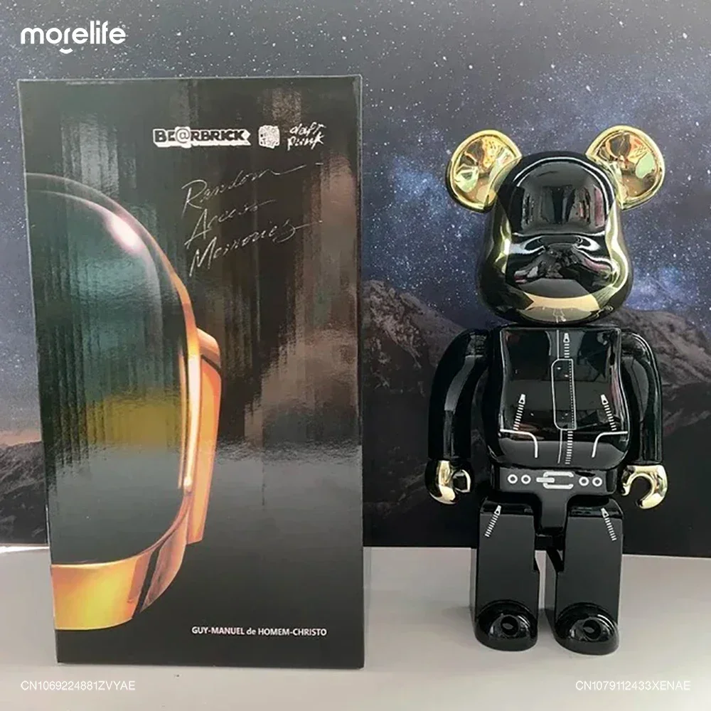 Bearbrick 400% Daft Punk Statues Sculptures Decoration Bear Ornament Tide Play Joint Rotating Doll Doll 28cm Statue Model Decor