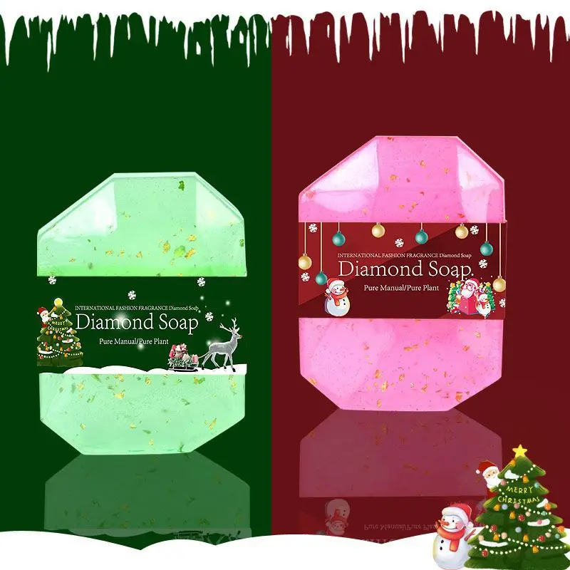 Christmas Handmade Soap Gift Diy Scented Soap Xmas Party Favor Guest Soap Holiday Present Wedding Souvenir Hand Craft Soap 90g