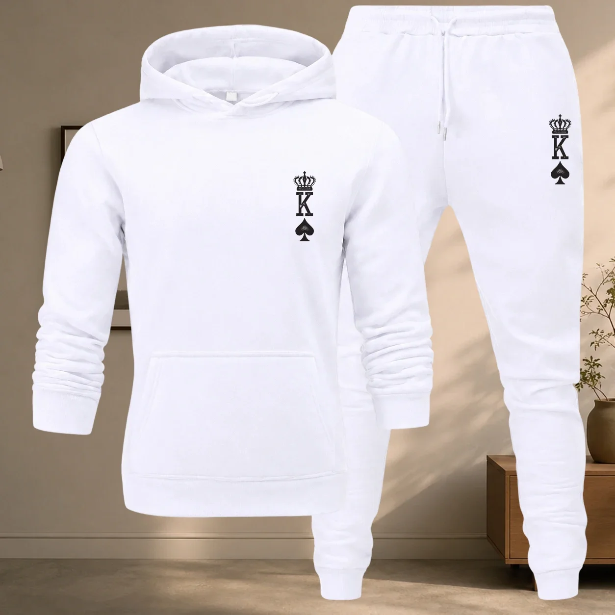 2026 New Men's and Women's Hoodies Fashion Street Casual Set Autumn/Winter Fleece Sports Shirt+Pants 2026 Multi Color Set